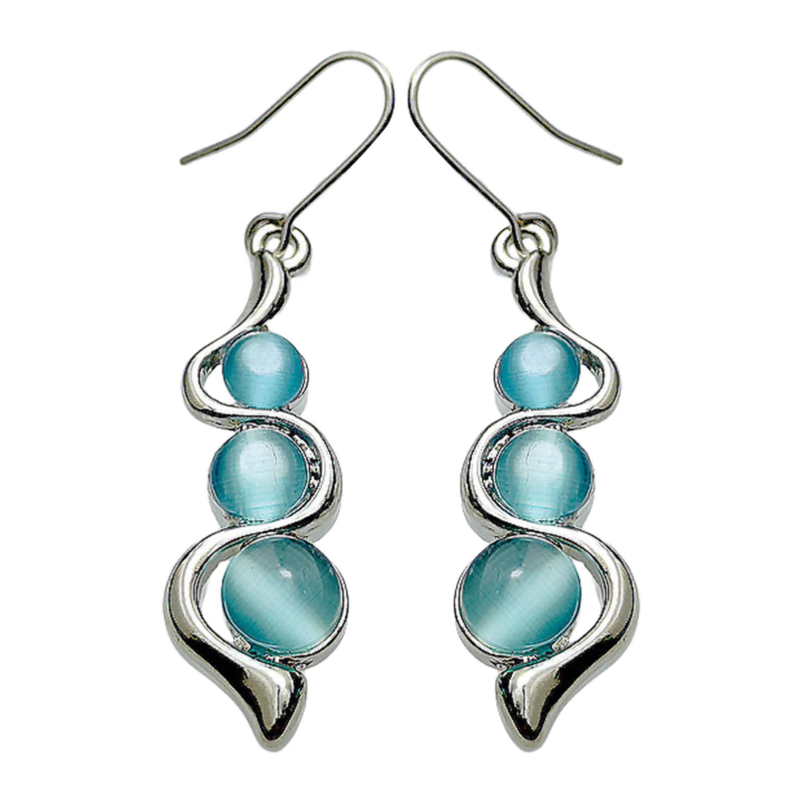 

Уникальные серьги-капли «Кошачий глаз», изготовленные из удобных материалов, портативный аксессуар для подарков на дни рождения и День святого Валентина A