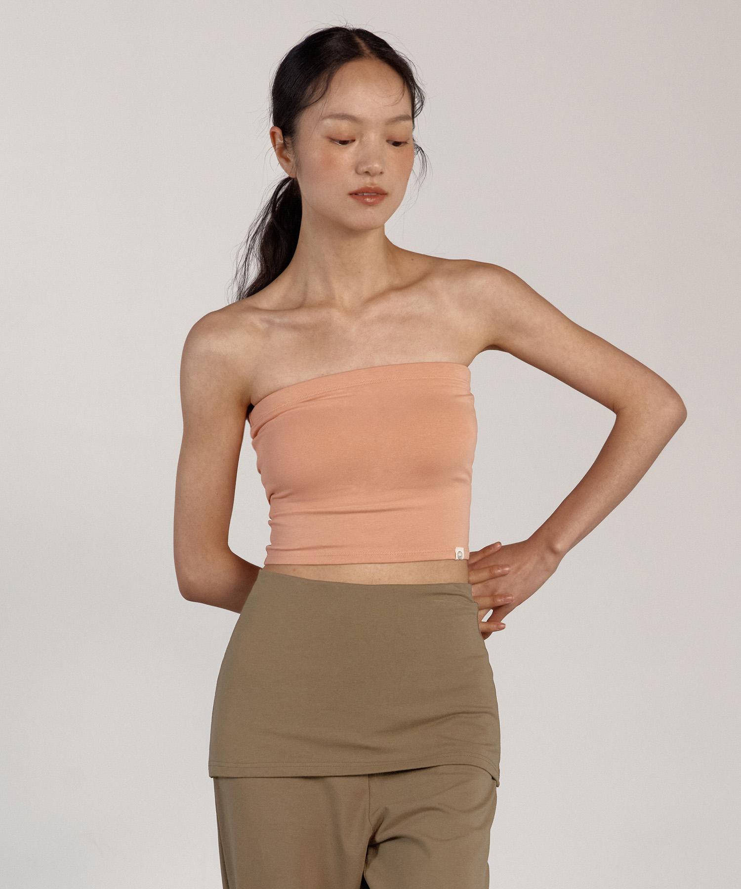 Diyani Namaste Long Tube Top (Orange) Free