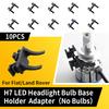 10PCS H7 LED Headlight Adapters Holders For Land Rover Discovery Ford Focus 2017 Fiat 500 No Bulb Only Base Adapters Holders