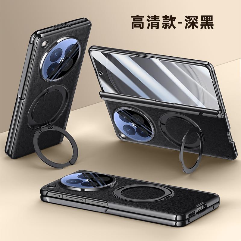 360° Rotating For Magnetic Holder Phone Case with HD/Anti-peep Screen Protector For Oppo Find N6 Hinge Cover