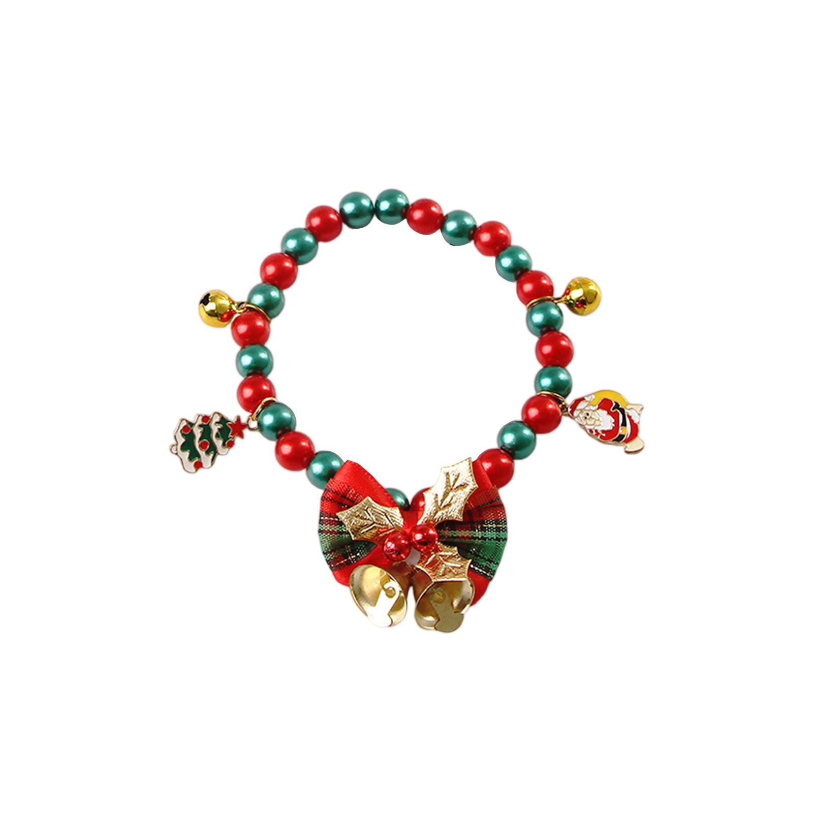 

Новий різдвяний нашийник для собаки з бантом, дзвіночком та кулоном Санти, святковий нашийник-комір для кошеняти, кулон у вигляді ялинки, сніговика, сніжинок, оленя