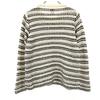 BATONER Border Pattern Long sleeve knit 1 Ivory Women Used