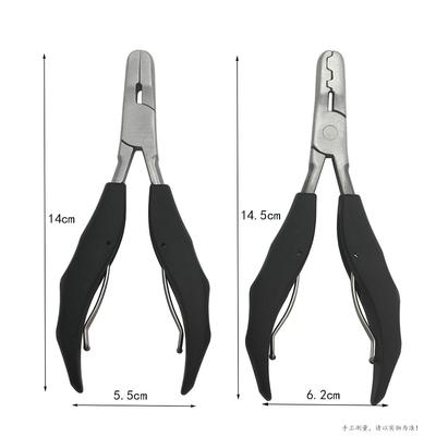 Haarverlängerungszangen-Set, Haarverlängerungswerkzeuge, Edelstahlperlen, Haarspange, Schere für Tressenhaarverlängerungen, Mikrozange