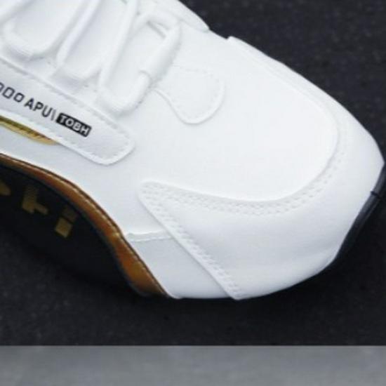 Men's Fashionable Leather & Mesh Sports Casual Shoes - Versatile & Stylish Student Footwear