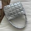Quilted Ladies Tote Embroidered Plaid Casual Handbags Fashion Simple Soft Lightweight Portable Solid Color for Weekend Vacation