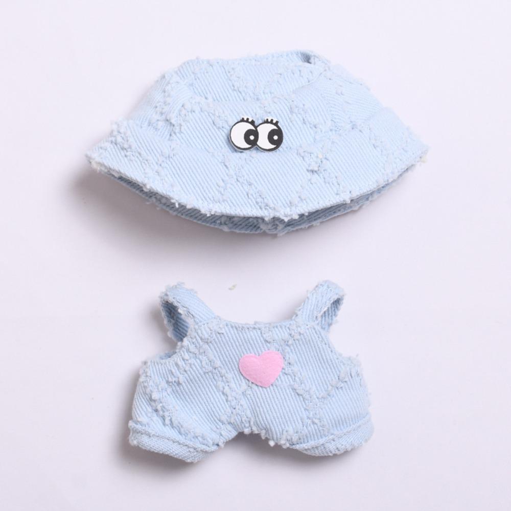 Big Eyes Labubu Time Doll's Clothes Two-piece Set 17cm Plush Dolls Clothes  Children Gift