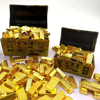 Simulated Mini Gold Bar, Zinc Alloy, Home and Desktop Decoration, Casual Accessories, Housewarming Gift, Perfect Gift and Craft