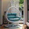 Indoor/Outdoor Rattan Hanging Basket Chair: Rocking Double Swing & Lazy Hammock