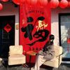 Store Decoration Traditional New Year Hanging Banners Large Red Festive Banners DIY Good Luck Wall Couplets Photo Props