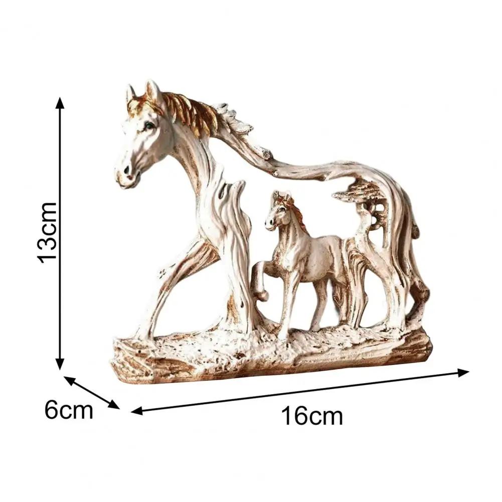 Escultura de Caballo Resina Estatua de Caballo Indio Galopando Decoración para el Hogar Decoración de Escritorio Figuras de Animales