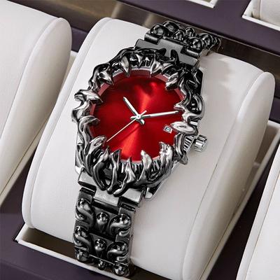 AOCASDIY Medieval Old Style Watch Men Creative Design Steel Waterpoof Unique Style Fashion Quartz Wrist Watch for Men