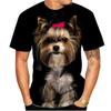 Yorkshire Terrier Pet Dog 3D Print T-Shirts Streetwear Men Women Fashion Short Sleeve T Shirt O-Neck Kids Tees Tops Clothing
