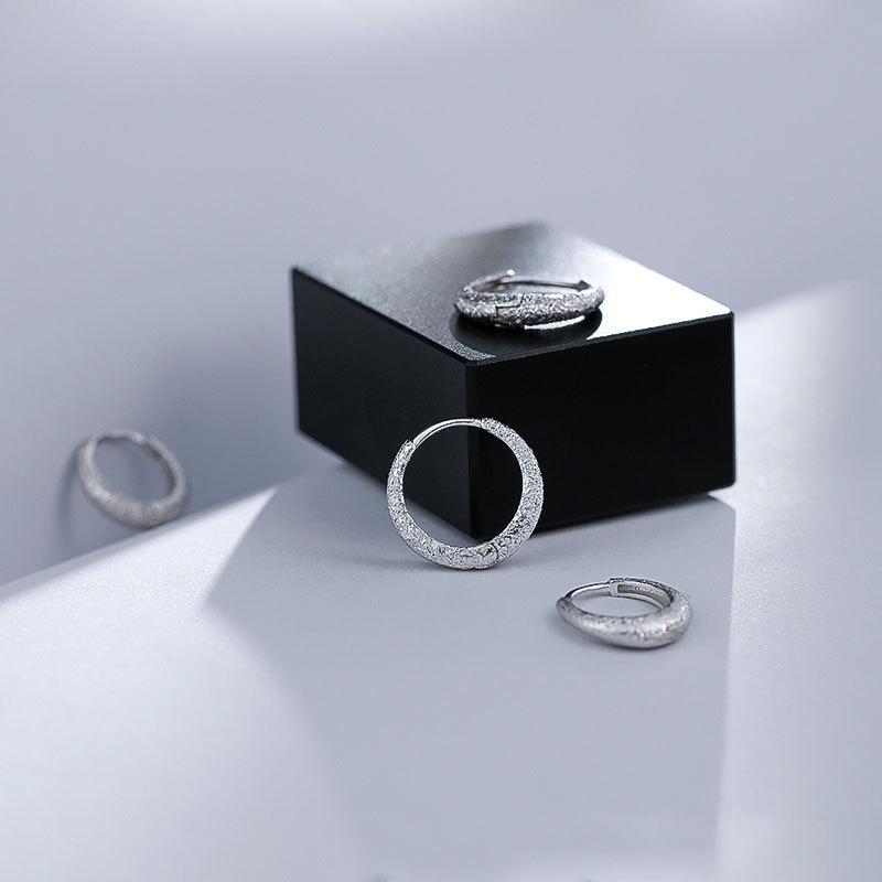 Earrings Women's Niche Design Plain Earrings Earrings Autumn and Winter New Style