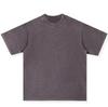 2025SS Fashion 8oz Clothes [CHANGE WELL] Men's Vintage-style Spring/Summer [Washed] Short-sleeved T-shirt Cut-and-sew (BROWN, L)