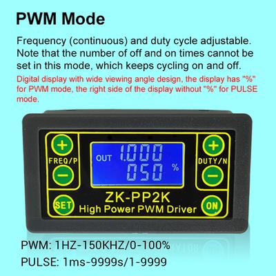 DC3.3 30V Voltaje de Trabajo 1Hz 150KHz Frecuencia Alta Potencia PWM Driver Controlador de Velocidad de Motor Modos Duales PWM y Pulso