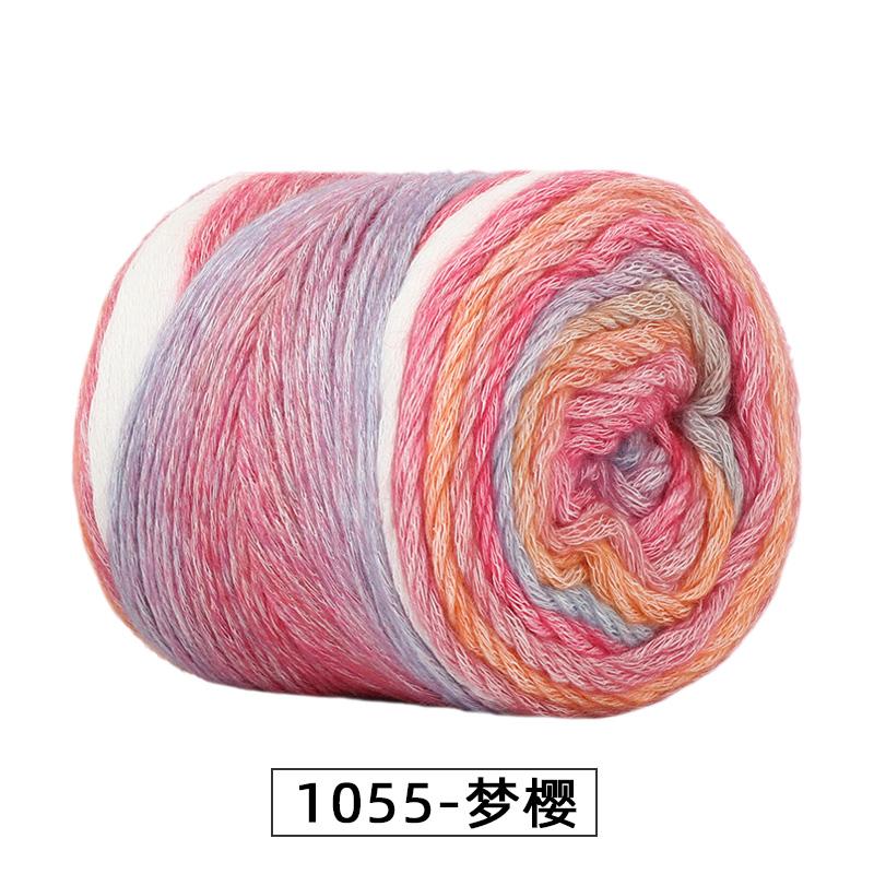 Section Dyed Rainbow Cake Color Gradient Hand-woven DIY Wool/Acrylic Blended Yarn for Clothing Scarf Hat