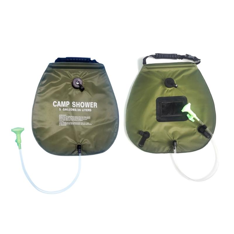 Durable 20L Outdoor Travel Camping Shower Water Bag Solar Heating Portable Shower Camping Hiking Climbing Bath Equipment
