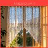 Elegant Lace Arched Half Door Curtain With Floral Pattern For Living Room And Bedroom Decor