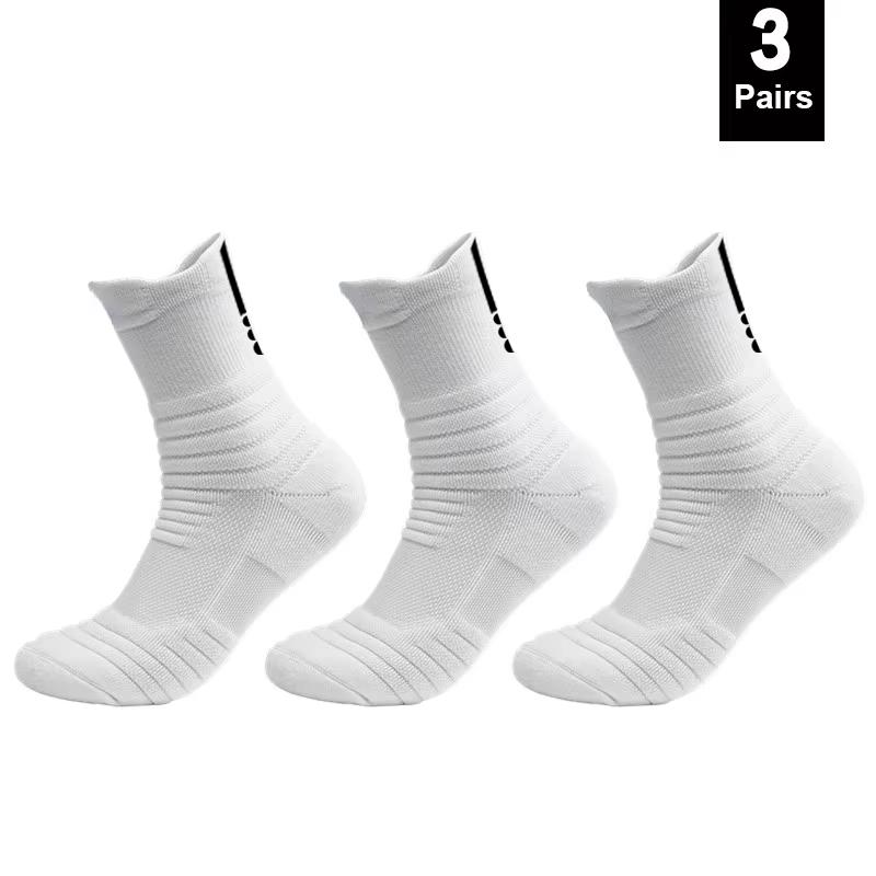 1/3pairs/Lot Men's Socks Compression Stockings Breathable Basketball Sports Cycling running Towel Socks High Elastic Tube Socks