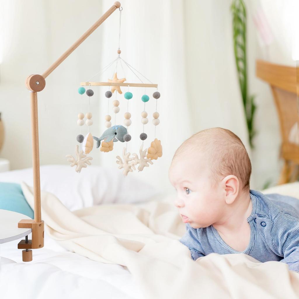 Let's Make Bed Mobile, Mobile Holder for Babies, Newborns, and Up, Baby Prep, Gift, Soothes Crying