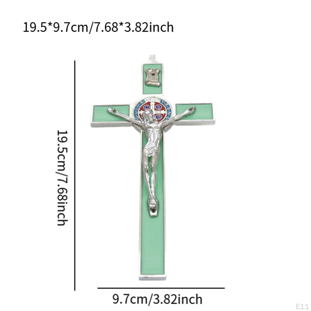 Catholic Cross Figurine Metal Wall Decoration for Home and Bedroom