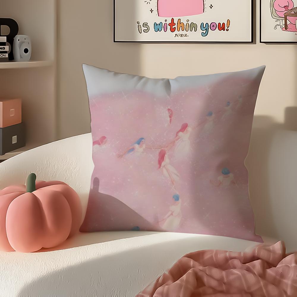 Creative Polish Art MMonika Marchewka Cushion Cover Pillowcase Short Plush Invisible zipper Room Sofa Cushion Cover