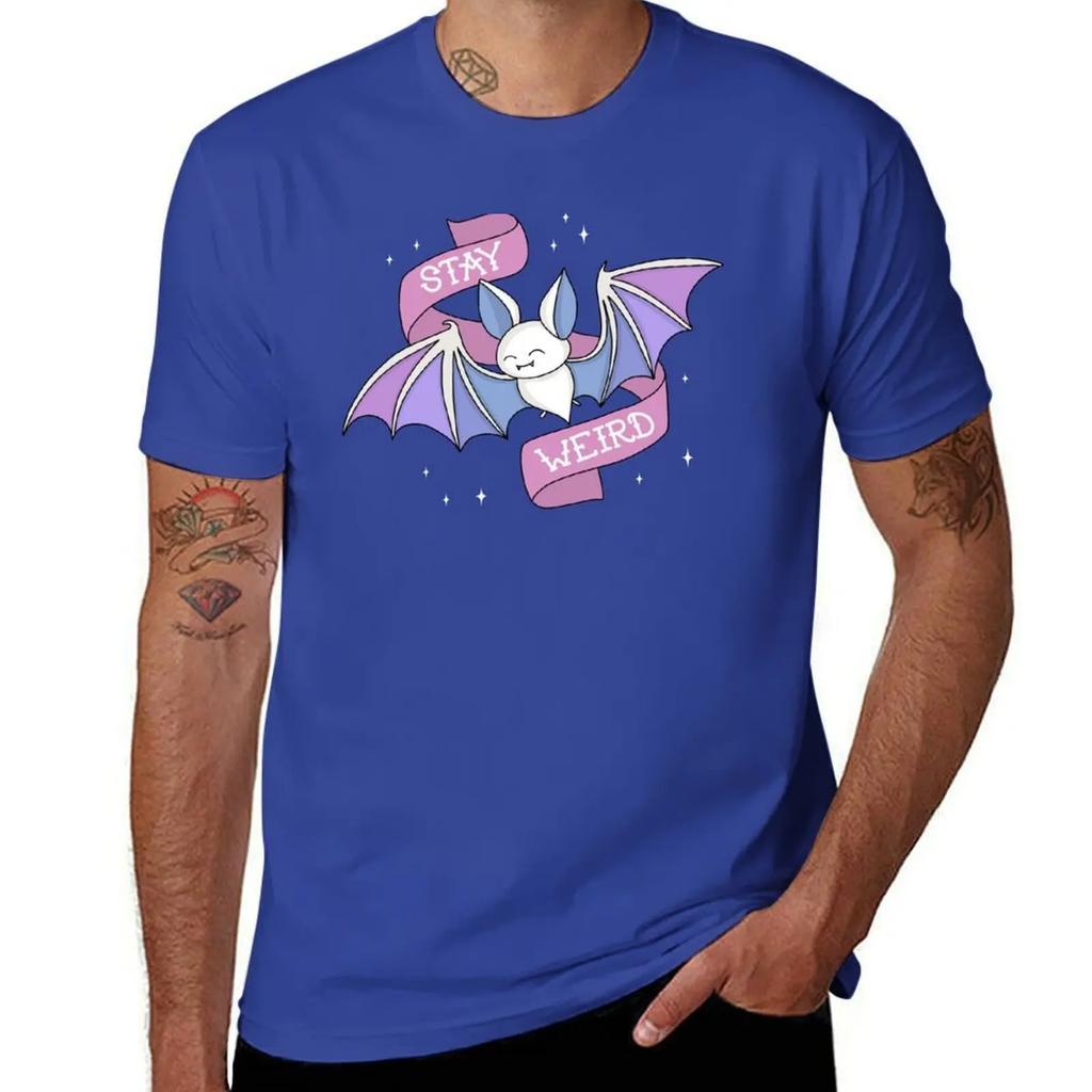 Pastel Goth Bat T-Shirt Anime T Shirts Customizeds for a Boy Oversized T Shirt Men's Clothing