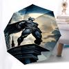 1pc Batman full moon Automatic Folding Umbrella - Compact 8-Rib Design, Durable Plastic & Iron1451L