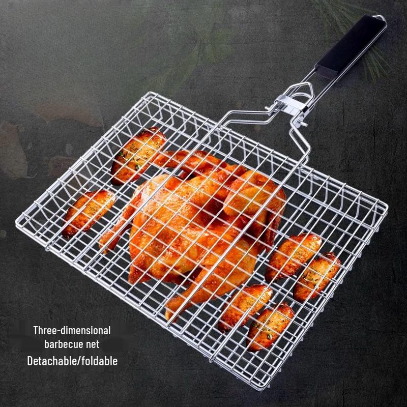 

SMVP Outdoor Stainless Steel Folding Square BBQ Grill Net