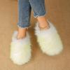 Fashion Fashionable hot-selling plush slippers for  long fur warm cotton slippers non-slip home thickened and plush cotton slippers