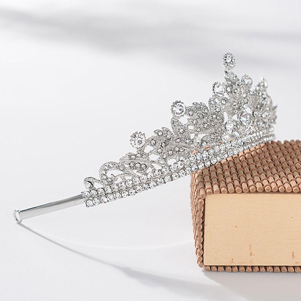 Wedding Hair Accessories Rhinestone Queen Crown Luxury Bride Headdress  Birthday Party