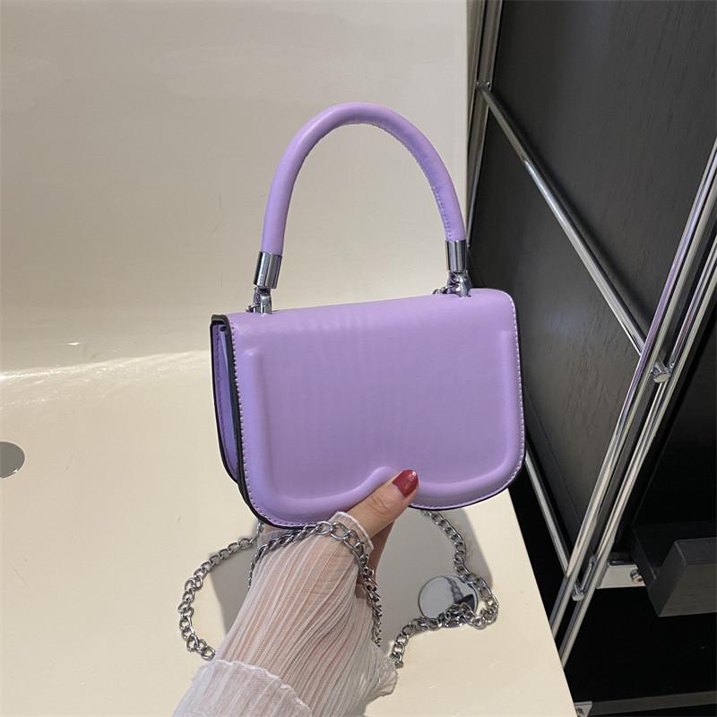 Stylish Fresh Texture Handbag 2023 Summer New Simple Solid Color Single Shoulder Slant Bag