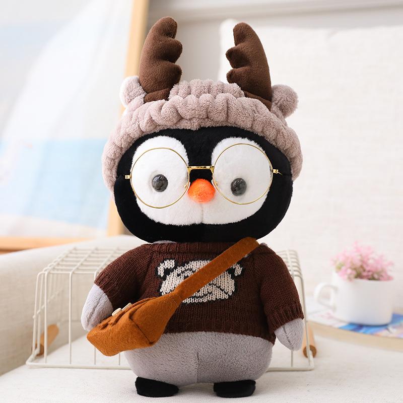 30cm Cartoon Cute Dress Up Penguin Plush Toy Stuffed Soft Kawaii Penguin Doll Animal Pillow Birthday Gift For Kids Children