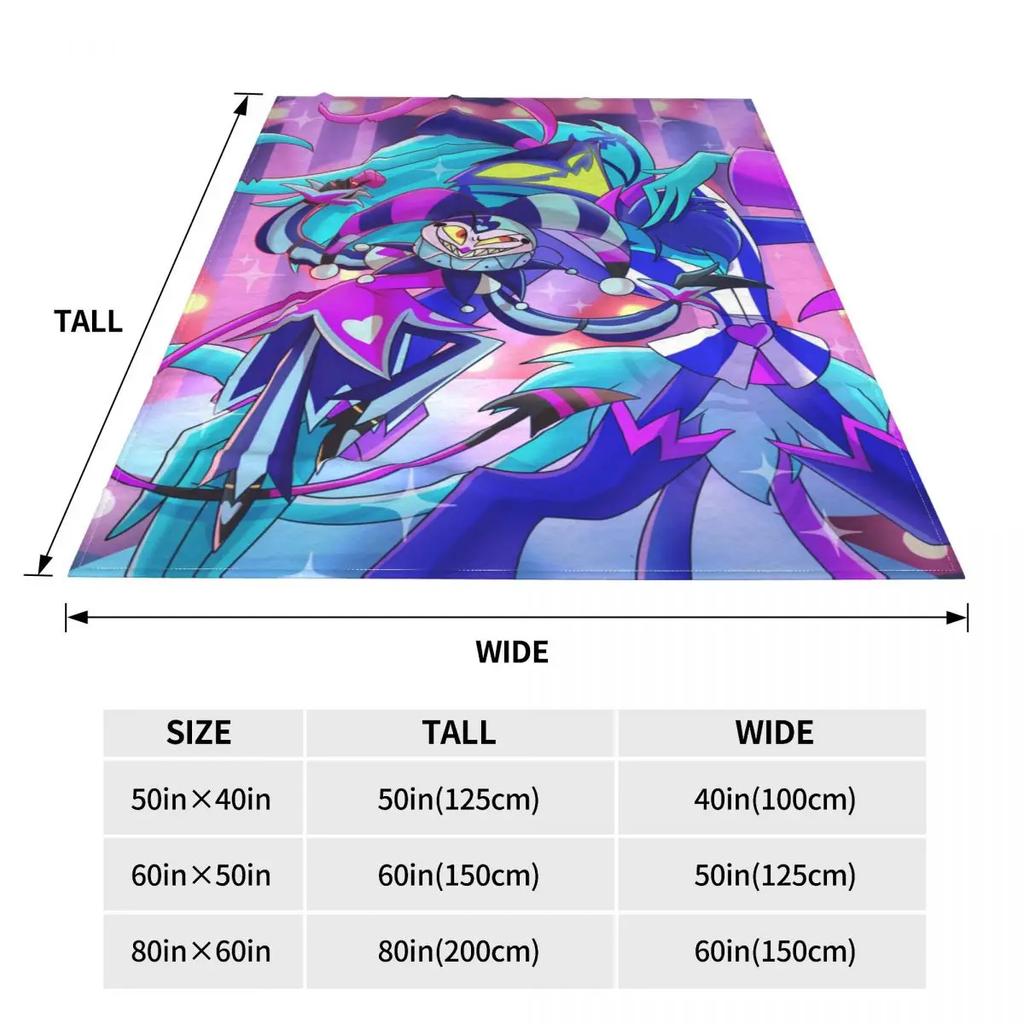 Fizzarolli Fizzarolli Blankets Helluva Boss Anime Flannel Funny Warm Throw Blankets for Home Restaurant All Season
