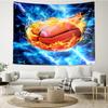 Fußball, der durch Wandteppich für Schlafzimmer, Wohnzimmer, Spielzimmer, Dekorations-Kunstzimmer Wandbehang platzt, Feiertags- und Geburtstagsgeschenke