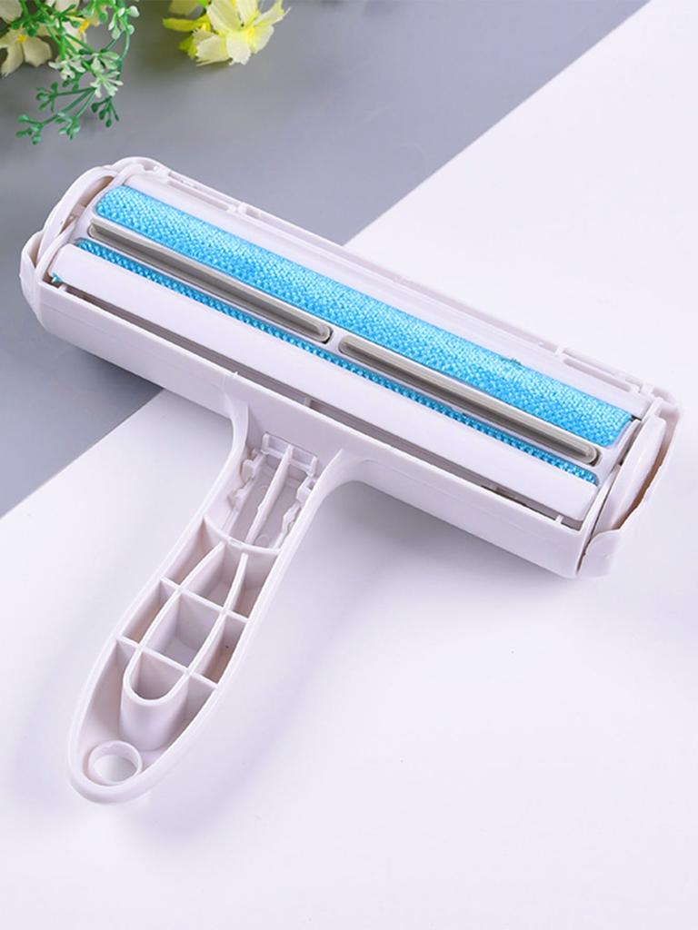 Pet Hair Roller Remover Lint Brush 2-Way Dog Cat Comb Tool Convenient Cleaning Dog Cat Fur Brush Base Home Furniture Sofa Clothe