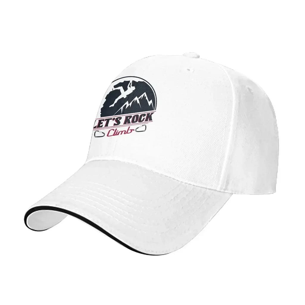 Washed Mens Baseball Cap Lets Rock Climb Trucker Snapback Caps Dad Hat Mountain Climber Golf Hats