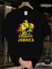 One Love Jamaica Rasta Reggae Palm Tree Sunset Graphic T-Shirt