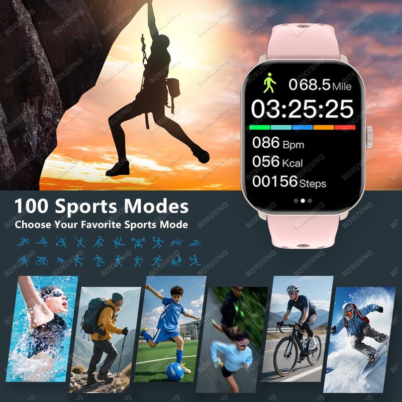 New GPS Track Smart Watch 2.01 Inch Ultra HD  Screen Movement Run Track Heart Rate Monitor Bluetooth Call Smartwatch