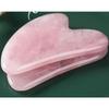 High-quality natural rose quartz heart-shaped massage tool, a soothing and smooth facial and body gua sha board for couples