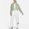 Nike Solid Color Brand Logo Zip Round Neck Long Sleeve Jacket Women Jackets Green DV7827-386