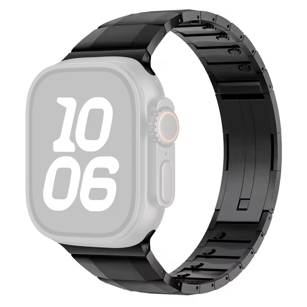 Stainless Steel Watch Band For Apple Watch Series 11 10 42mm/9 8 7 41mm/SE3 SE2 SE 6 5 4 40mm/3 2 1 38mm Side Release Single Bead Strap