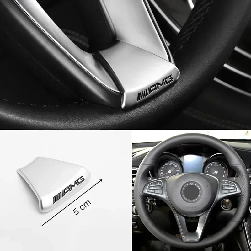 Emblemat Samochodowy Naklejka na Kierownicę Akcesoria Dekoracyjne Do Mercedes Benz AMG Brabus Smart Maybach W204 GLC CLA W205 W203 W206