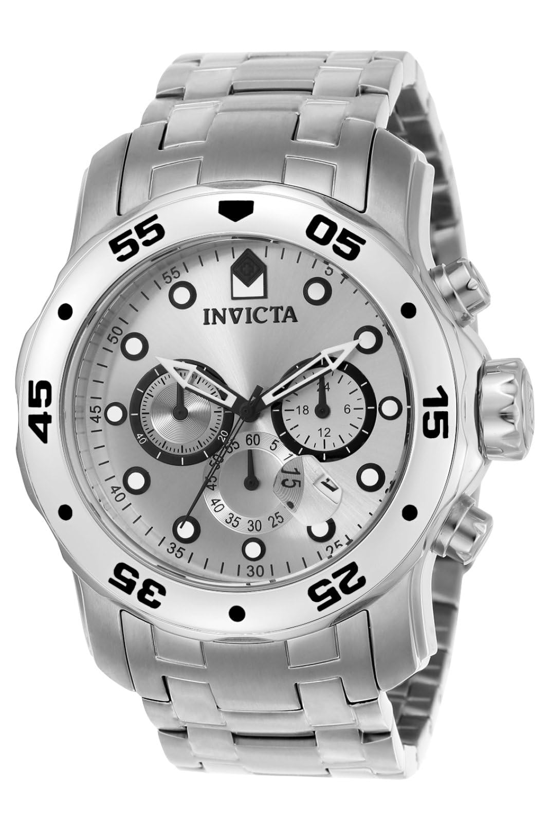 

Часы Invicta Pro Diver Quartz 48 мм из нержавеющей стали серебристые, официальный импорт, корпус, серебристый, ремешок, циферблат, 0071, мужские, бронзовый