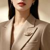 High-End Wheat Brooch for Women Exquisite Elegant Temperament Metal Daily Pin Clothes Accessory Niche Design Corsage