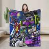 Warm Soft Blanket Travel Office Cartoon T-Transformers Autobots Bedding Throws Anime  Flannel Bedspread For Couch Sofa Bed Cover