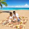 Beach Towel with Cute Dolphin Eating Watermelon Pattern Polyester Microfiber Highly Absorbent Quick-Drying Sand-Resistant