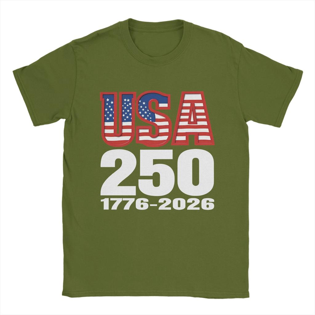 250 Years USA 17762026 T Shirt for Unisex 100 Cotton Novelty TShirts Crew Neck  Tee Shirt Short Sleeve Tops Birthday Present