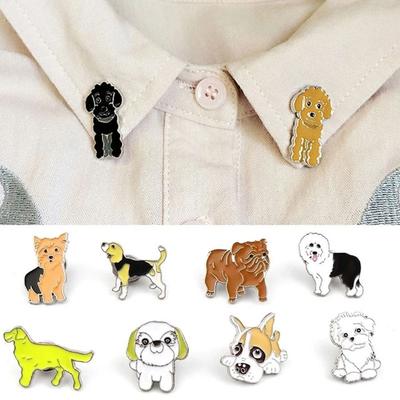 Cartoon Dog Dog Animal Enamel Pins Animal Cartoon Metal Badge Pet Dog Brooch  Coat