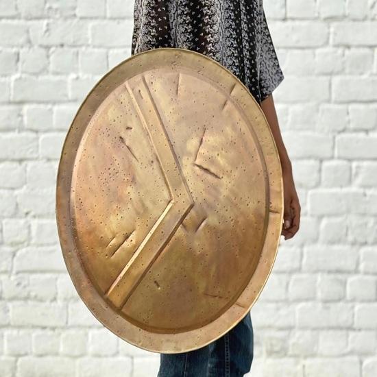 60,96 cm Spartanischer Schild 300 Leonidas Replik Mittelalterlicher Krieger Kampfschild 18 Gauge Stahl Ritterrüstung Griechischer Gladiator Cosplay Geschenk